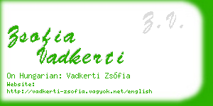 zsofia vadkerti business card
